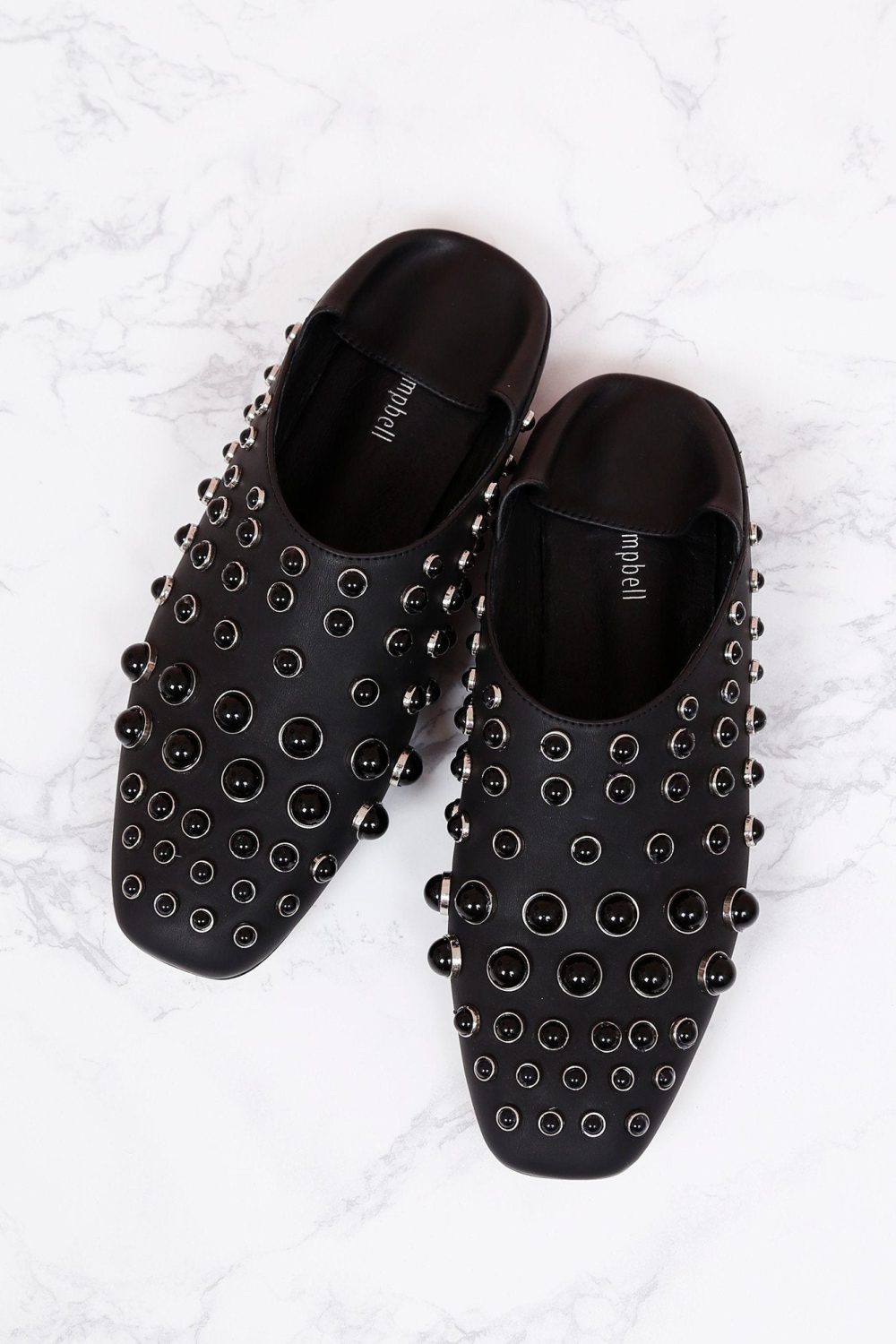 JEFFREY CAMPBELL | Baxley Studded Flat - Black Online