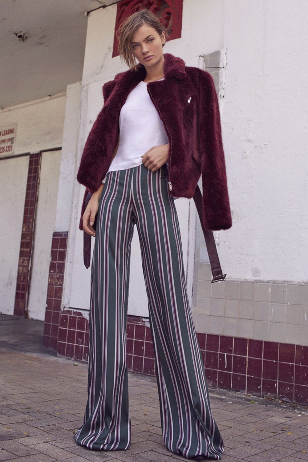 ALEXIS | Nieves Pant - Evergreen Stripes on Sale