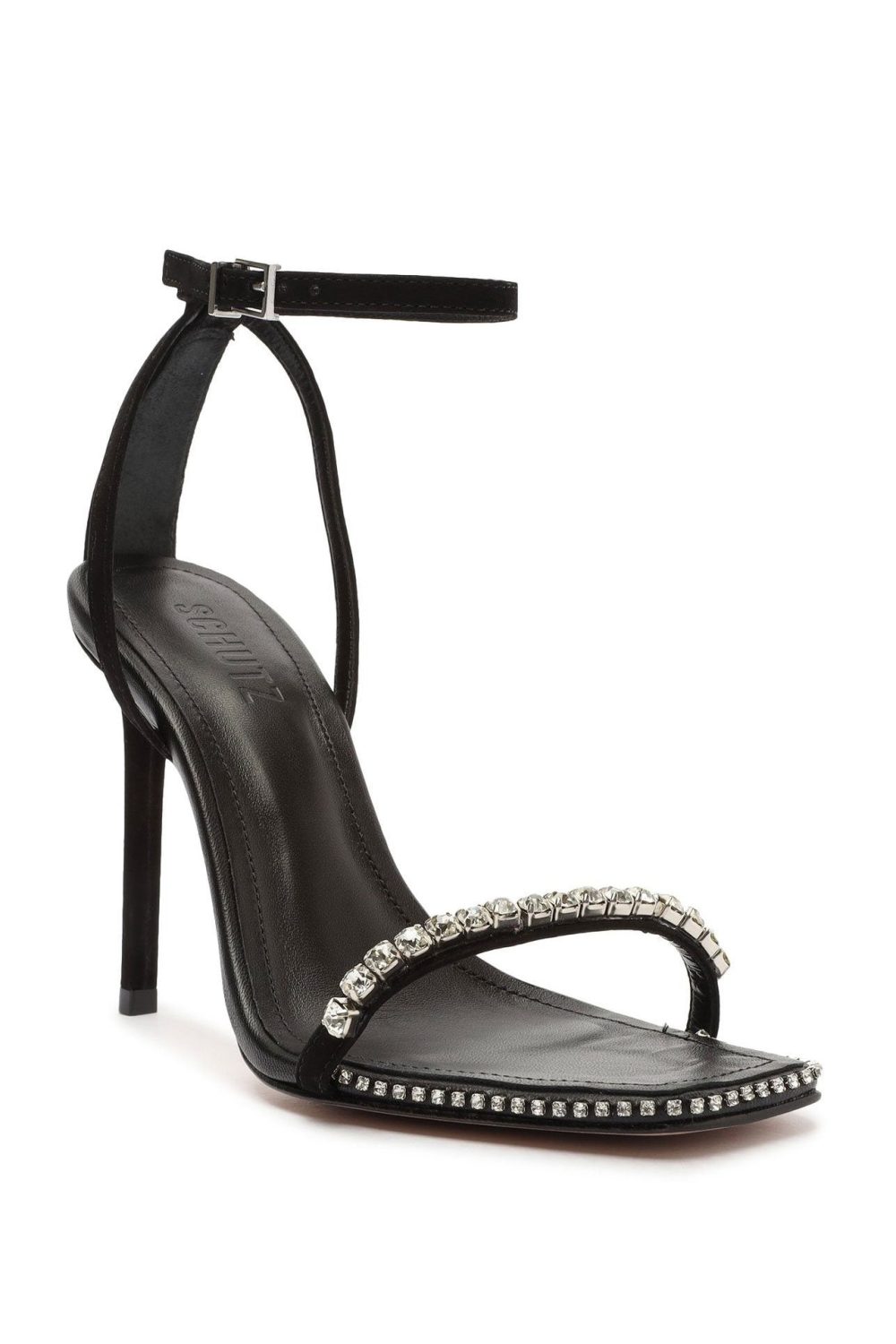 SCHUTZ | Loule Rhinestone Sandal - Black Online now